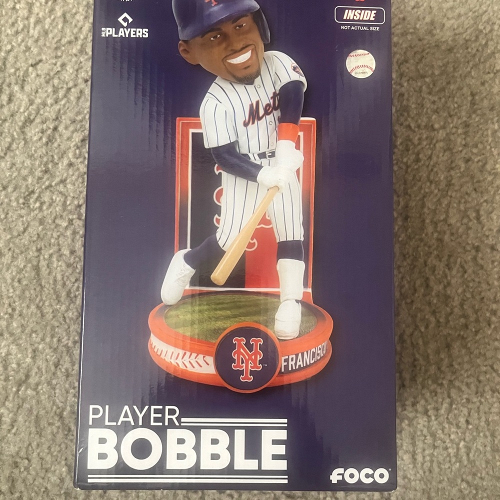 FOCO Player Bobblehead - Blue and White- Francisco Lindor